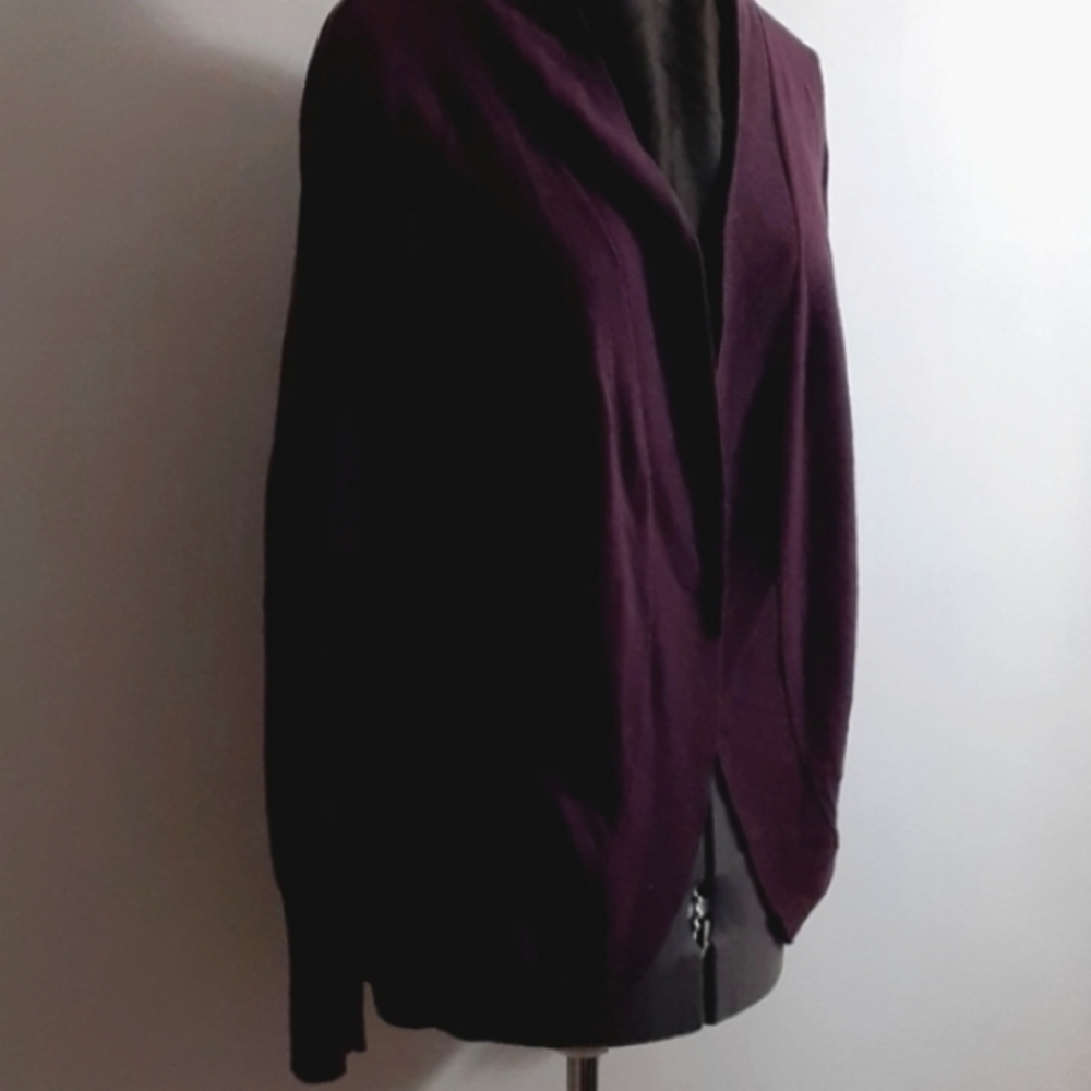 3/15 or FREE wP Merona open long layering cardigan shell edge EUC - Picture 4 of 8